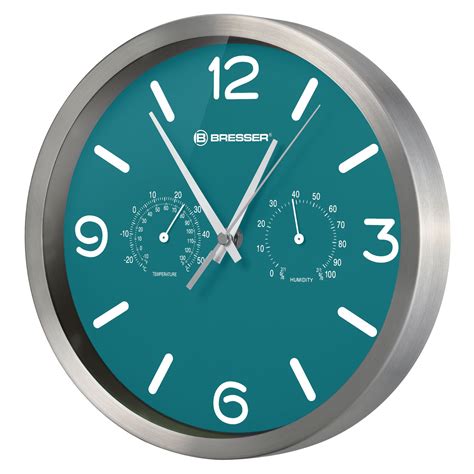 Bresser MyTime ND DCF Thermo/Hygro Wall Clock 25cm, petrol