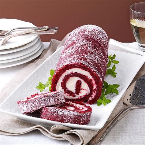 Sugared Red Velvet Cake Roll Recipe Taste Of Home