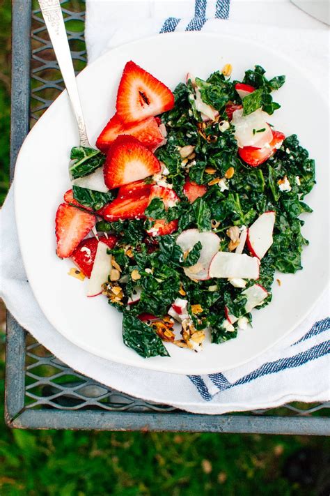 Strawberry Kale Salad With Granola Croutons Cookie And Kate