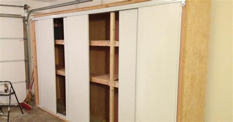 I've been wanting to cover the middle section of my workshop cabinets with sliding doors. Anthony Valentino: DIY Garage Storage with Sliding Doors