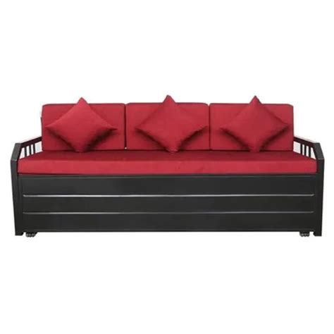 mild steel modern metal queen size sofa cum bed with hydraulic storage for home size 6 5 feet