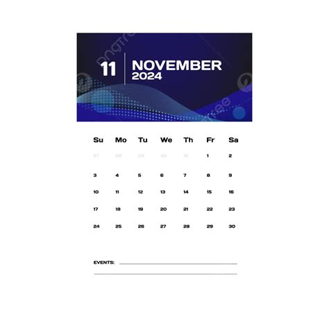 November Calendar For 2024 Year Planner Template With Abstract Dynamic