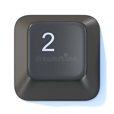 Black Computer Keyboard Key Number 2 3d Stock Illustration Illustration Of Device Button