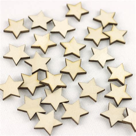 2cm Wooden Stars Artcuts