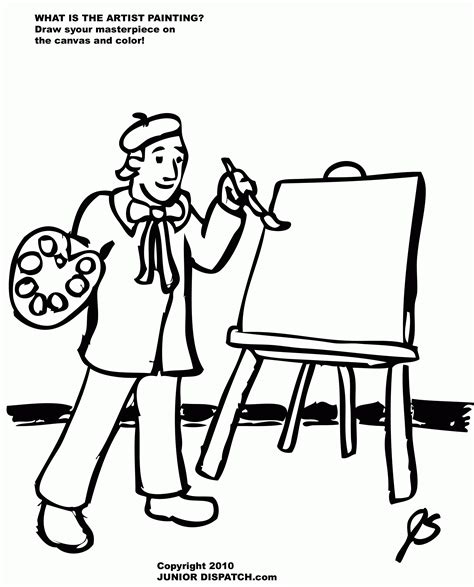 Artist Coloring Page Coloring Home