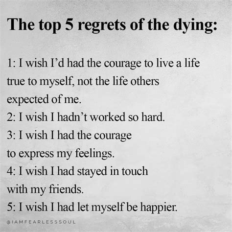 The Top 5 Regrets Of The Dying Dont Let This Be You