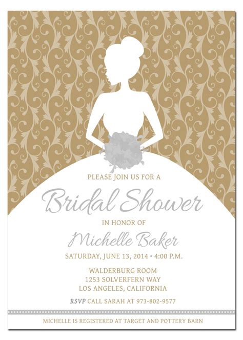 300 dpi / rgb easy to edit well organized layers quick photo replacement. Printable DIY Bridal Shower Invitation Template with