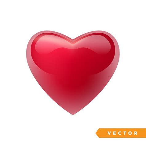 Corazón Rojo Realista De San Valentín Ilustración Vectorial 431385