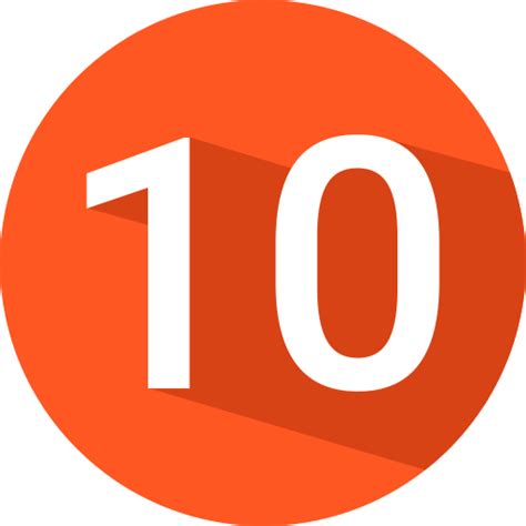 Number 10 Generic Color Fill Icon