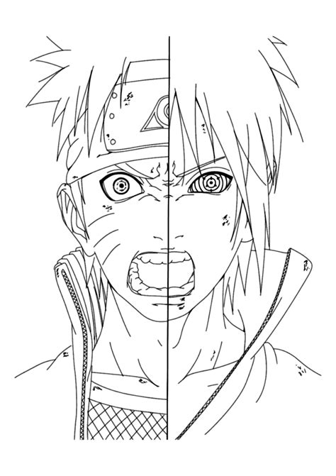 Naruto E Sasuke Enfurecidos Para Colorir Imprimir Desenhos