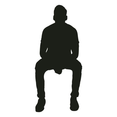Silhouette Sitting Sitting Man Png Download 512512 Free