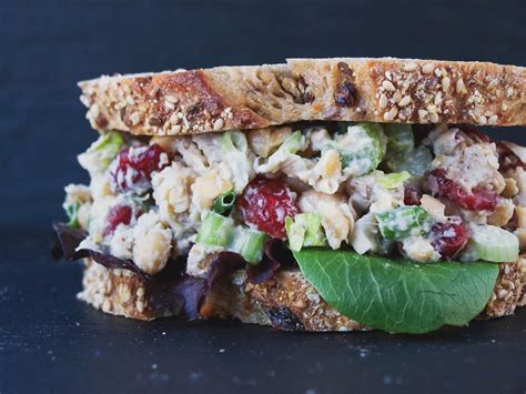 Cranberry Walnut Chickpea Salad Sandwich Wow Yum Check Out This