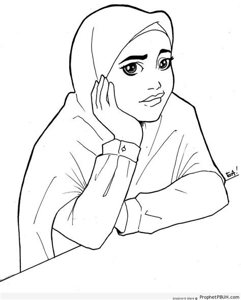 Ana Muslim Cartoon Coloring Pages