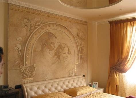 Интерьер спальни с венецианской штукатуркой 92 фото
