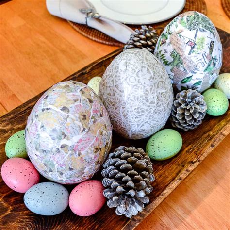 How To Make Decoupage Eggs For Easter Tutorial First Day Of Home