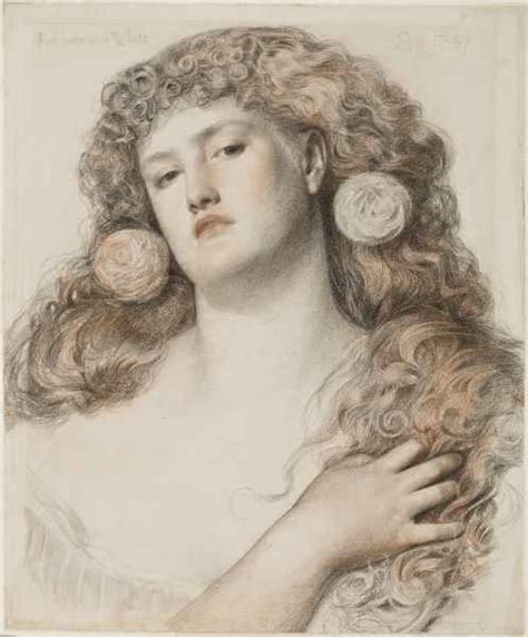 Pre Raphaelite Art Frederick Sandys Red Rose And White 1867