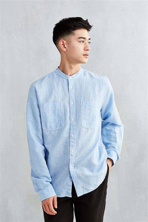 Looking for cool, new 'asian men hairstyles'? CPO Banded Collar Two Pocket Shirt | Korean men hairstyle ...