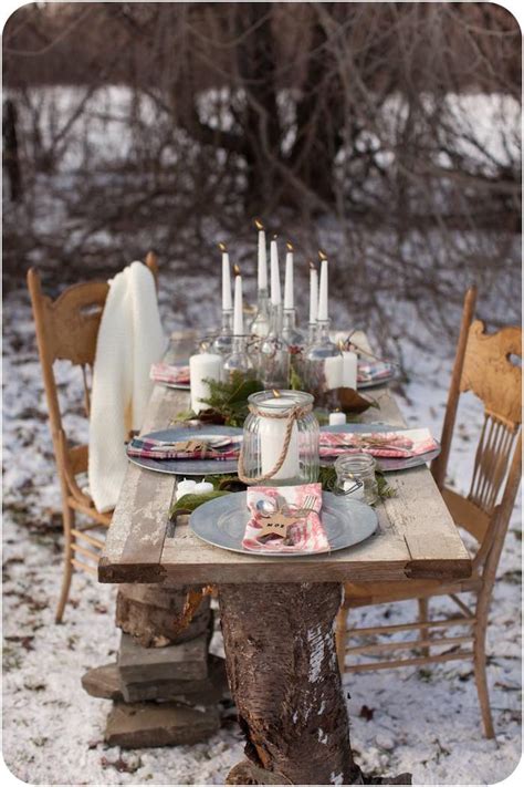 Karas Party Ideas Rustic Winter Wonderland Outdoor Party