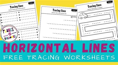 Worksheets Tracing Horizontal Lines