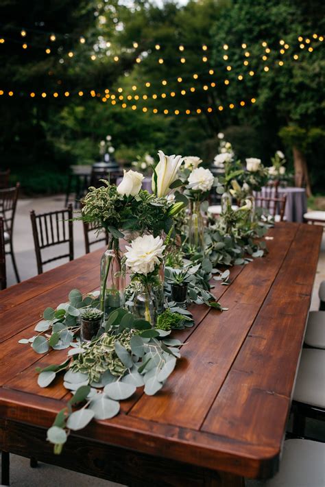 Diy Farm Table Decorations For Wedding