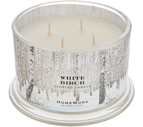 Homeworx By Harry Slatkin Set Of White Birch Wick Candles Qvc Com