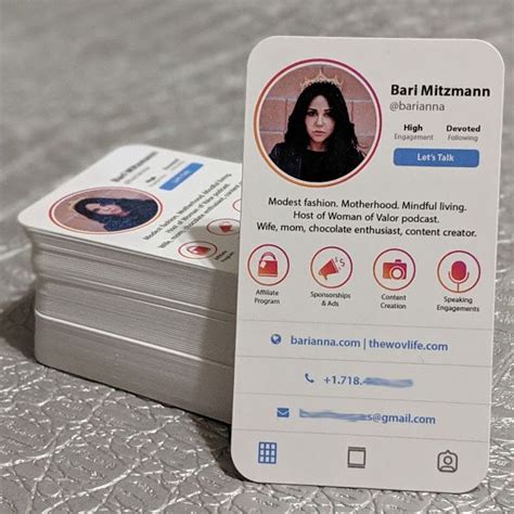Instagram Style Business Cards My Custom Software Graphic Design