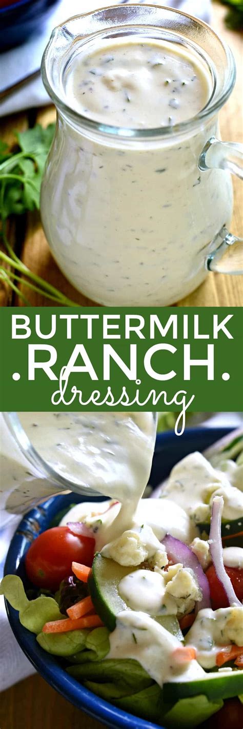 The Best Homemade Buttermilk Ranch Dressing Once You Try It You Ll Never Go Back Homemade