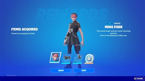 How To Get Metalcore Mina Pack NOW FREE In Fortnite Free Metalcore Mina Pack Mina Park Skin