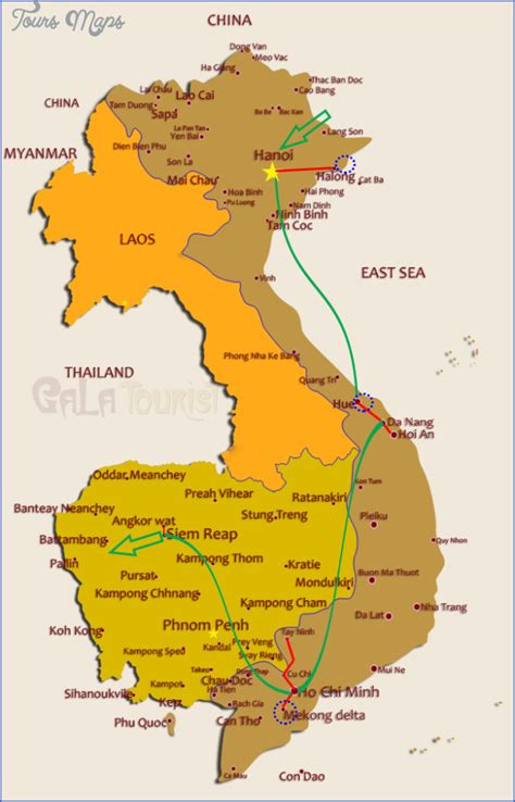 Map Of Vietnam And Cambodia