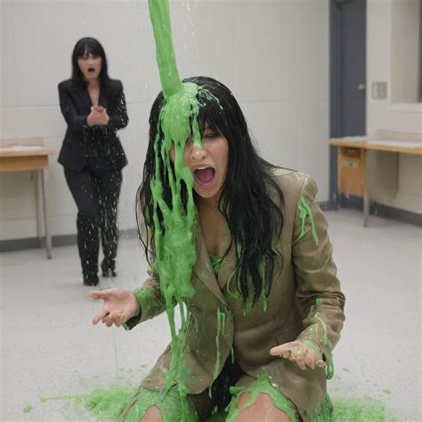 black haired woman slimed in suit mtr2 9 by theslimer on deviantart