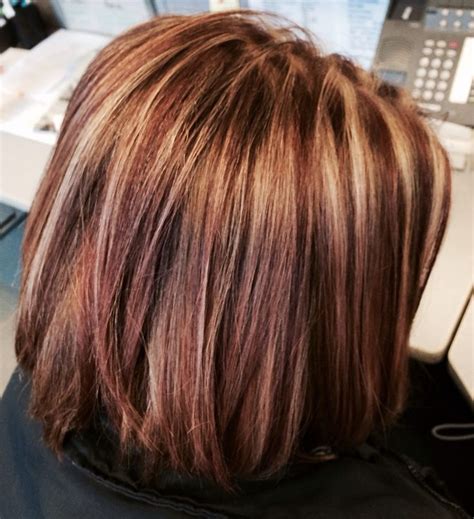 Wanting red and blonde hair? Brown hair with caramel highlights and red highlights ...