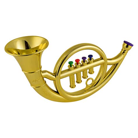 Musical Wind Instruments French Horn For Kids Toddlers Abs Metallic