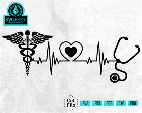 Nurse Svg Rn Svg Nurse Life Svg Stethoscope Svg Heartbeat Etsy