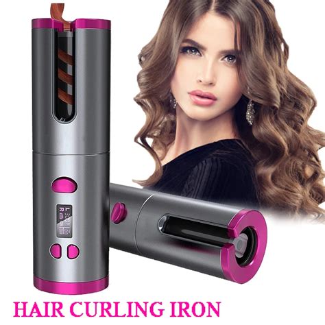 Automatic Rotating Hair Curler Cordless Curling Iron Beach Wave Hair