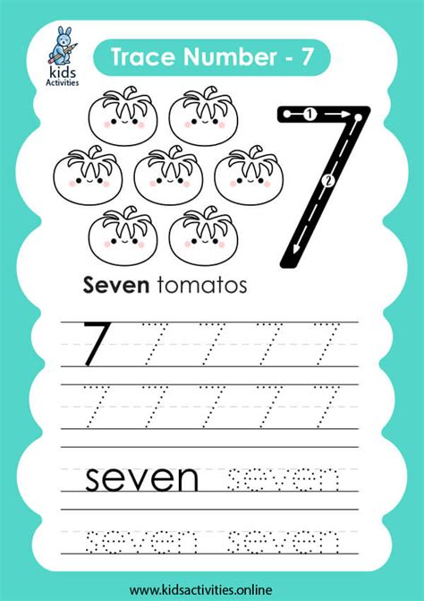 Number 7 Worksheets For Preschool