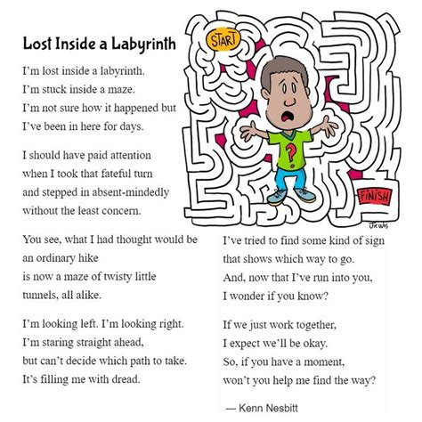 New Funny Poem For Kids Lost Inside A Labyrinth With A Maze By The