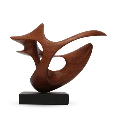 John Spielman, Abstract Wood Sculpture, Signed — Ruby Atelier