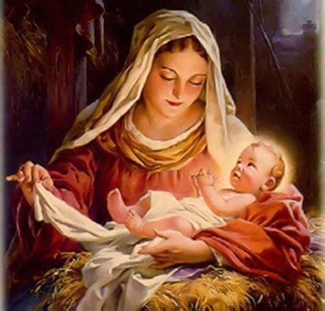 Niño Jesús Madre Bendita Virgen María Virgen Maria Y Jesus