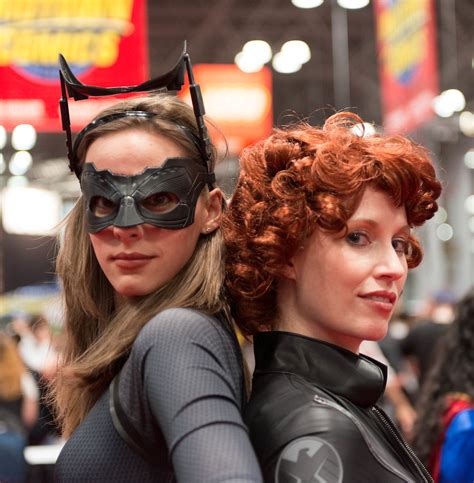 Catwoman And Black Widow During Nycc 2012 At Jacob Javits Ce Flickr