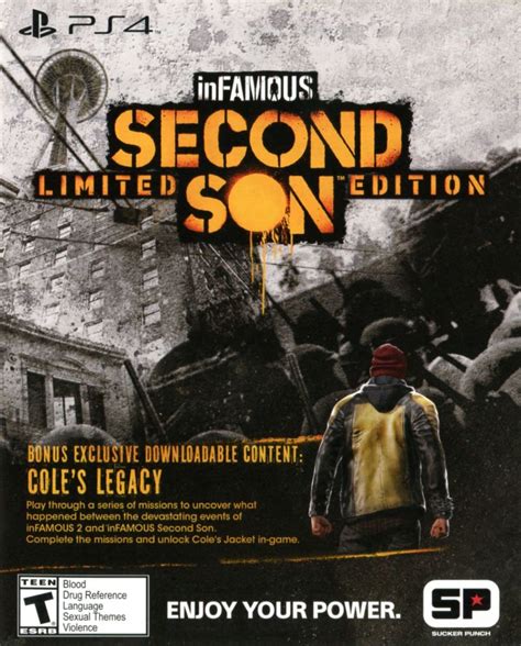 Infamous Second Son Limited Edition 2014 Playstation 4 Box Cover