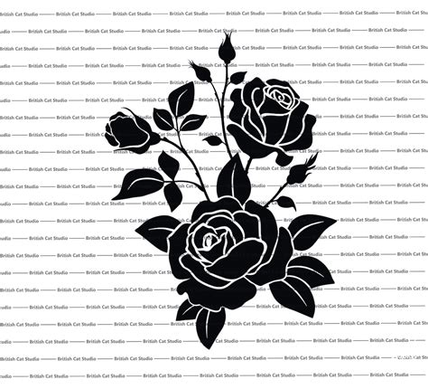 Rose Svg Bundle Flower Svg Rose Cut File Roses Template Etsy