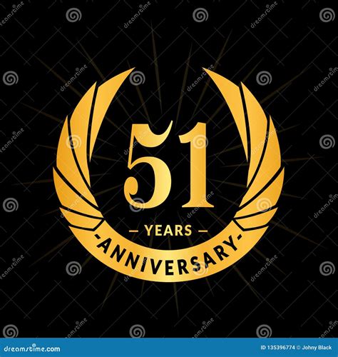 51 Years Anniversary Design Template Elegant Anniversary Logo Design