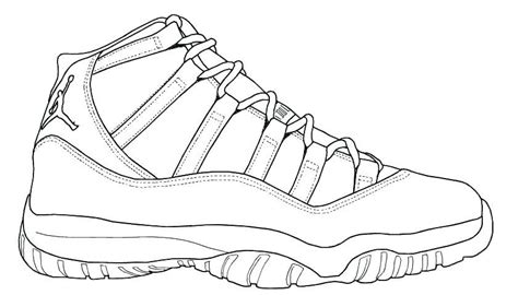 Air Jordan Coloring Page Shoes Drawing Sneakers Drawing Jordan