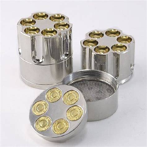 easy grind pollen herb tobacco spice grind grinder revolver gun mini bullet cylinder shap 3