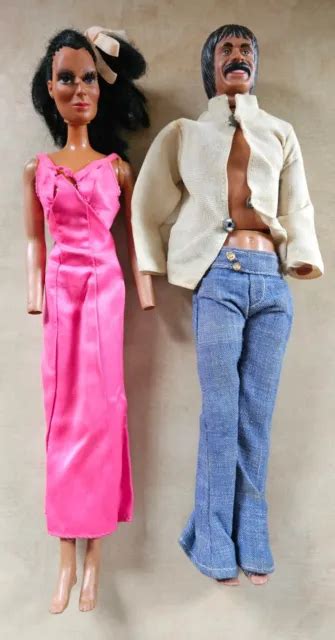 SONNY BONO AND Cher Dolls 12 Poseable 1976 Vintage MEGO Corp NO BOXES