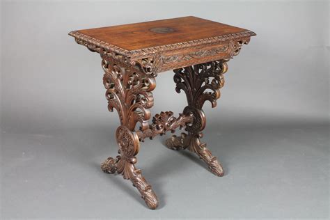 Lot 861 A Victorian Anglo Indian Carved Rosewood Table Fitted A Frieze