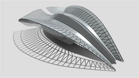 0004 Parametric Shaded Station Structure Buy Royalty Free 3d Model