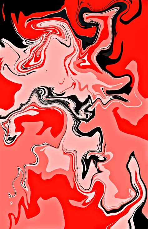 An Abstract Red And Black Painting