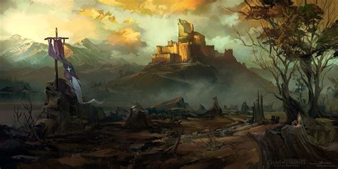 Pyke is an ancient stronghold and the cliff it was built on has been eroded by the sea leaving the towers standing on stone stacks. Game of Thrones (Telltale Games) - Highpoint by Patrick Jensen in 2019 | Game of thrones art ...