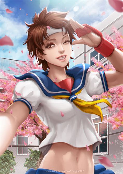 Street Fighter Sakura Selfie By Magion02 On Deviantart